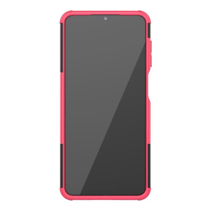 Bild 4, Samsung Galaxy A12 - Ultimata Stöttåliga Skalet med Stöd - Rosa