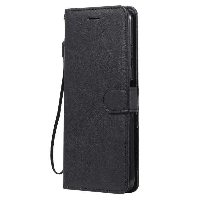 Bild 2, Samsung Galaxy A22 5G - Solid Läder Fodral - Svart