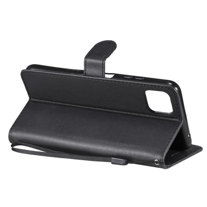 Bild 5, Samsung Galaxy A22 5G - Solid Läder Fodral - Svart