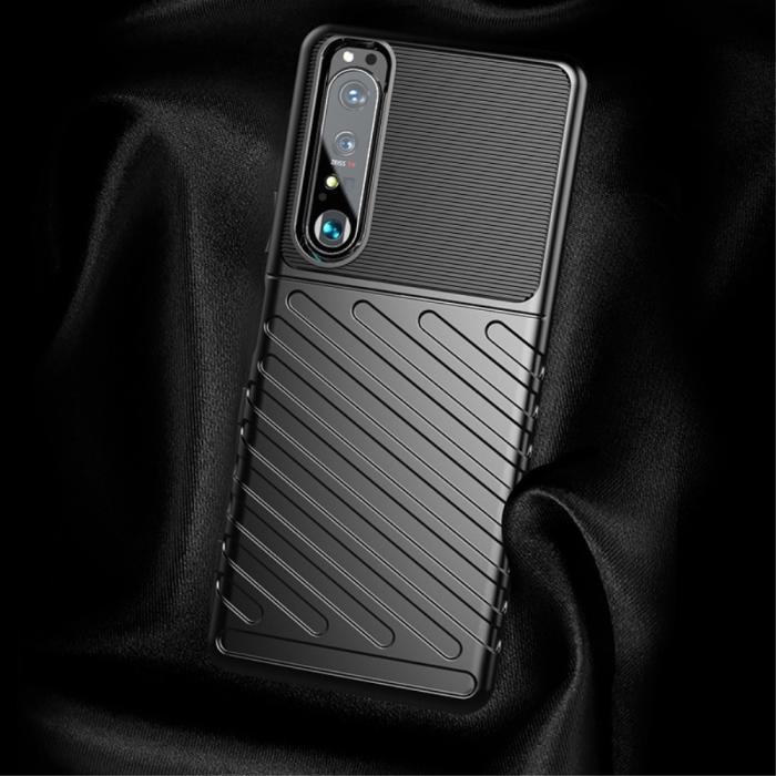 Bild 5, Sony Xperia 1 III - Twill Textur Skal - Svart