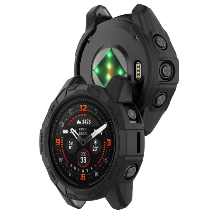 Bild 2, Tech-Protect Garmin Fenix 7 / 7 Pro Skal Denfese Air Svart