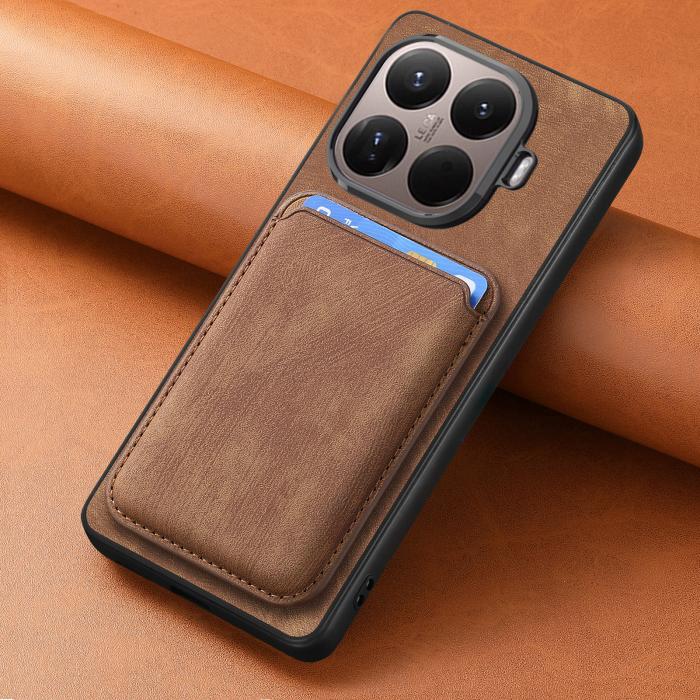 Bild 4, Xiaomi 17T Pro Skal Retro PU Läder Med Avtagbart Kortfack Brun