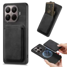 Xiaomi 17T Pro Skal Retro PU L&auml;der Med Avtagbart Kortfack Svart