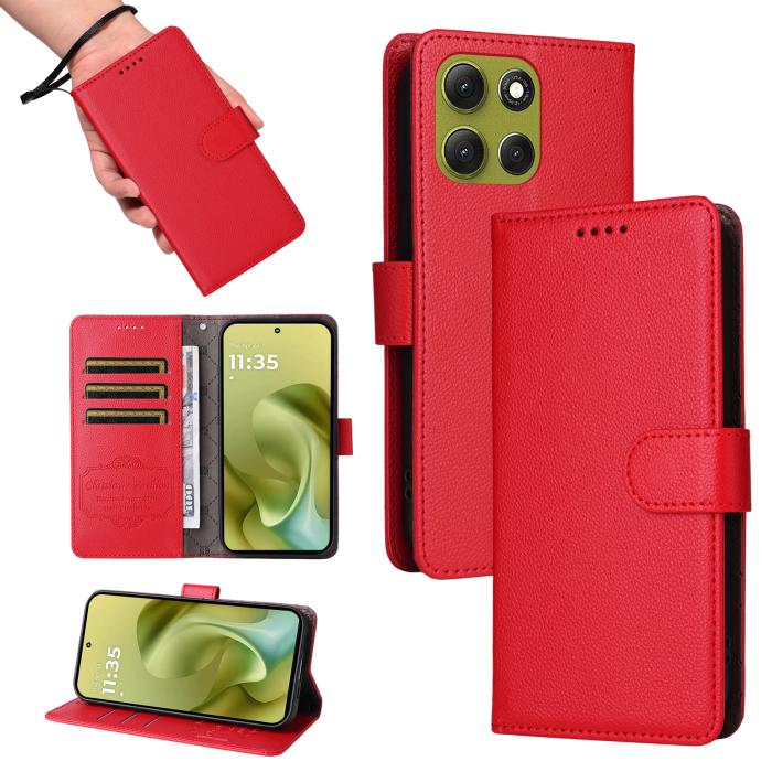 Bild 5, Motorola Moto G86 Power / G86 5G Fodral Läder Röd