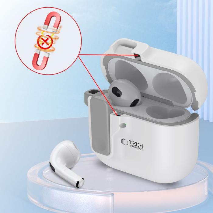Bild 5, Tech-Protect AirPods 4 Skal Slim Hook Vit