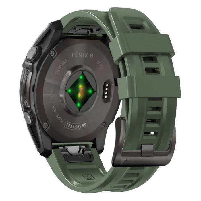 Bild 2, Tech-Protect Garmin Fenix 20 mm Armband Silicone Military Green