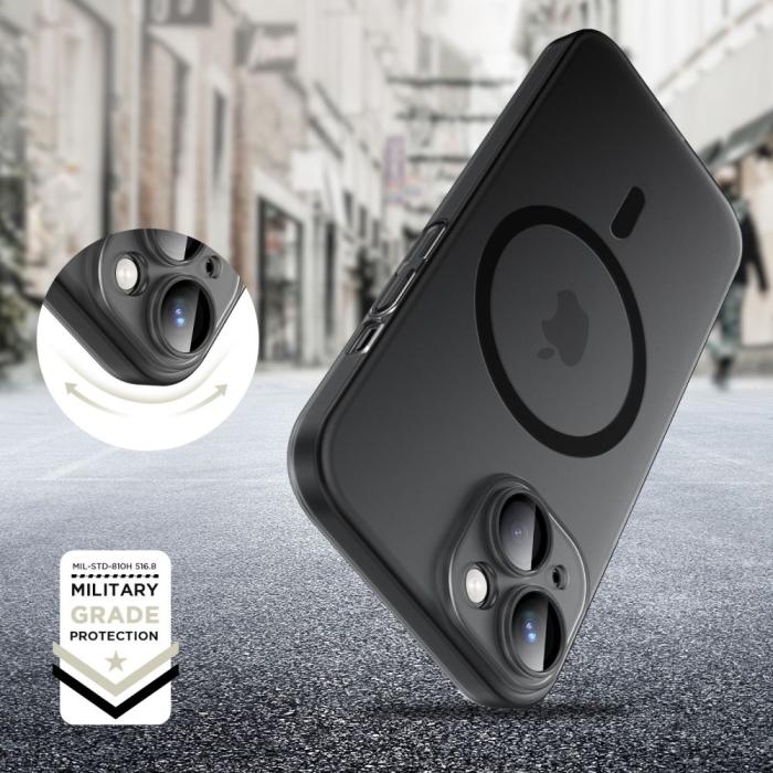 Bild 5, Tech-Protect iPhone 15 Skal MagSafe MagSlim Matt Svart