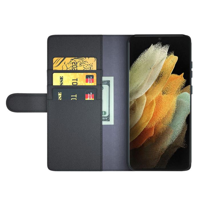Bild 4, Samsung Galaxy S22 Ultra Fodral Premium Äkta Läder Svart