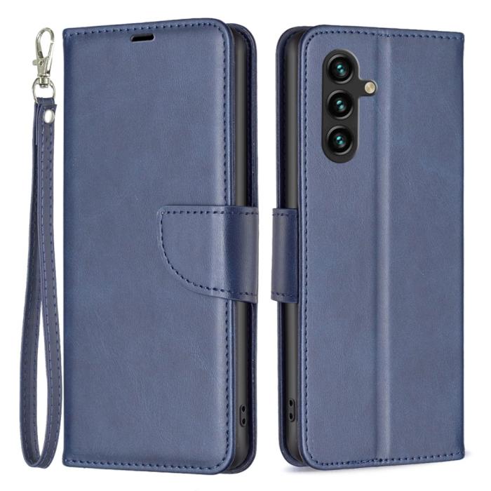 Bild 1, Samsung Galaxy A35 5G Fodral Shark Läder Blå