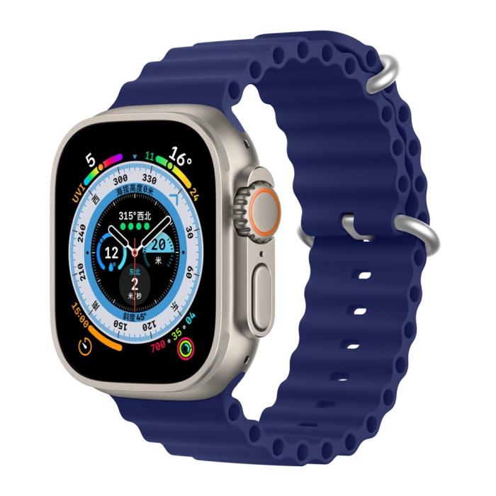 Bild 2, DUX DUCIS Apple Watch 38/40/41 mm Armband Wave Design Blå