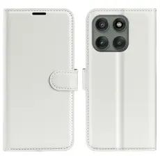 Motorola Edge 60 Pro Fodral Litchi L&auml;der Vit