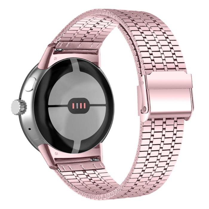 Bild 1, Google Pixel Watch / Watch 2 Metallarmband Ljus Rosa