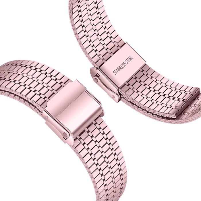 Bild 3, Google Pixel Watch / Watch 2 Metallarmband Ljus Rosa