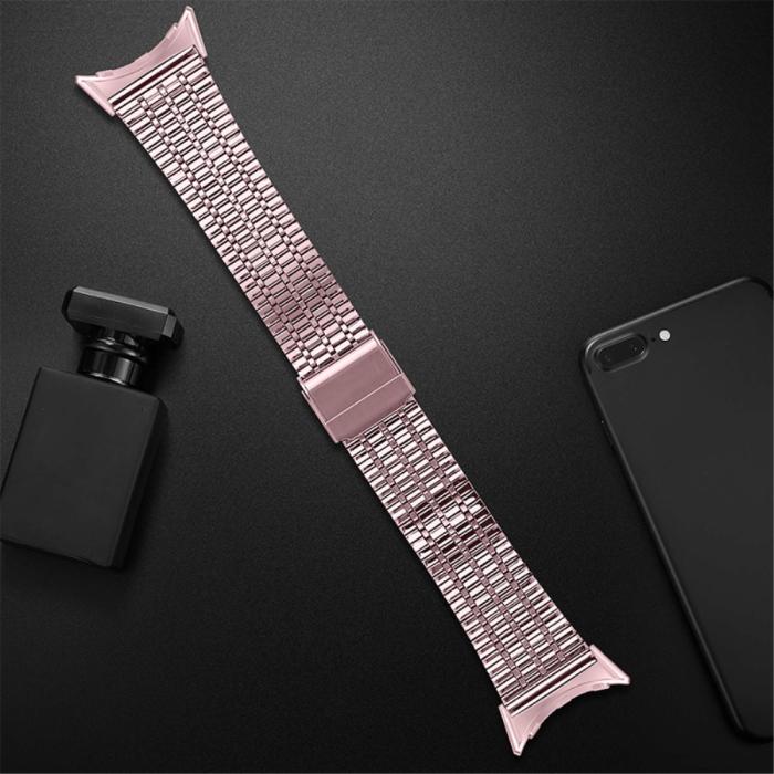 Bild 4, Google Pixel Watch / Watch 2 Metallarmband Ljus Rosa