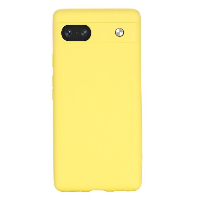 Bild 3, Google Pixel 7A Skal Liquid Silikon Med Strap Gul