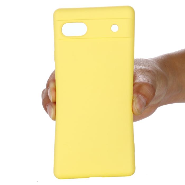 Bild 6, Google Pixel 7A Skal Liquid Silikon Med Strap Gul
