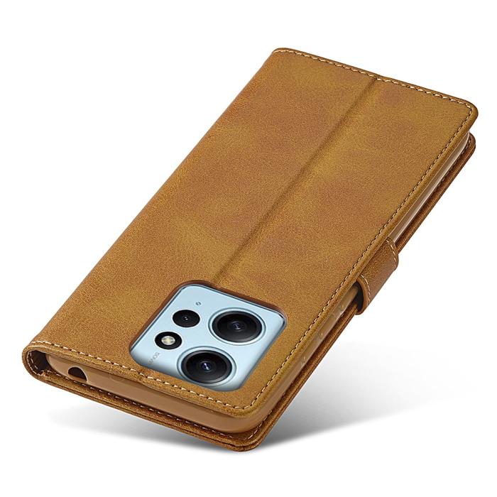 Bild 5, LC.IMEEKE Xiaomi Redmi Note 12 4G Fodral Läder Brun