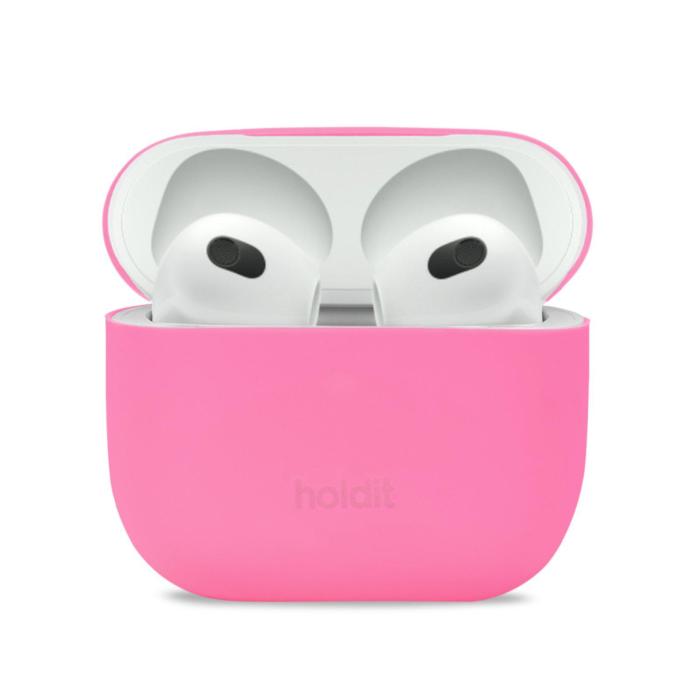 Bild 1, holdit Silikonfodral AirPods 3 Nygård Bright Pink