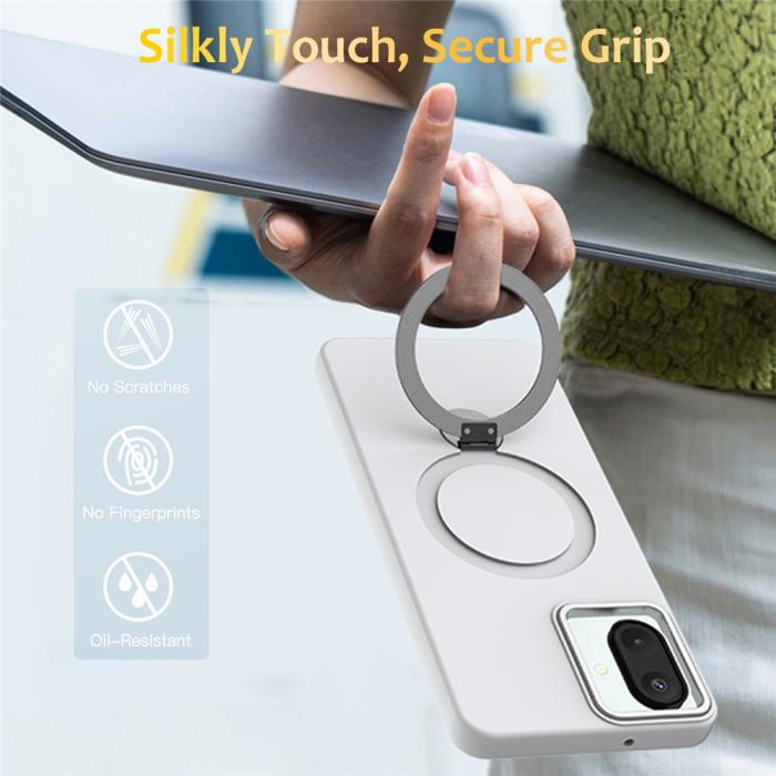 Bild 2, Samsung Galaxy A07 Skal MagSafe Kickstand Hybrid Vit