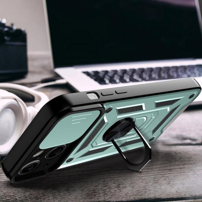 Bild 5, iPhone 14 Pro Skal CamShield Hybrid Ring Grön