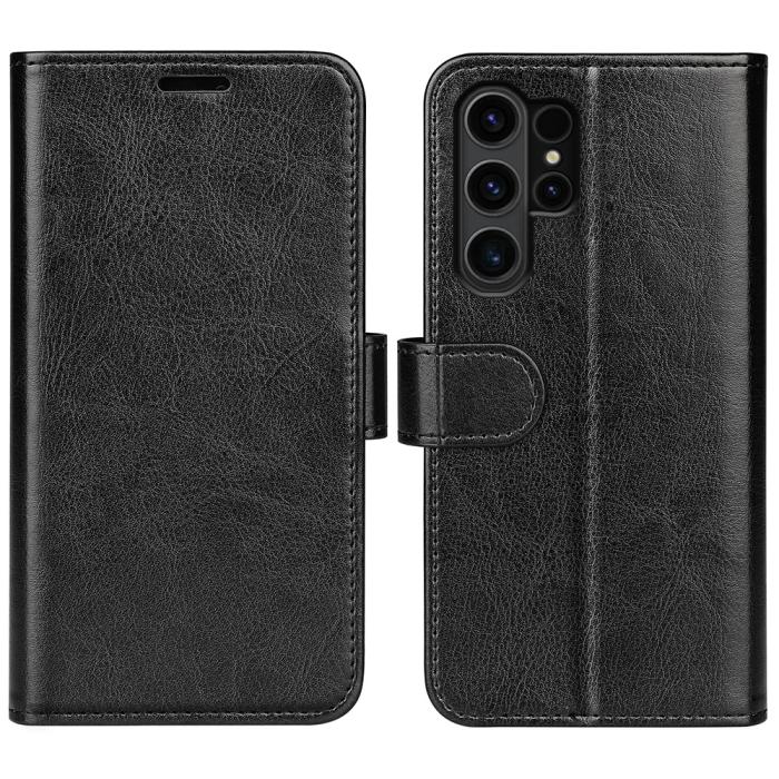 Bild 1, Samsung Galaxy S24 Ultra Fodral Crazy Horse Läder Svart