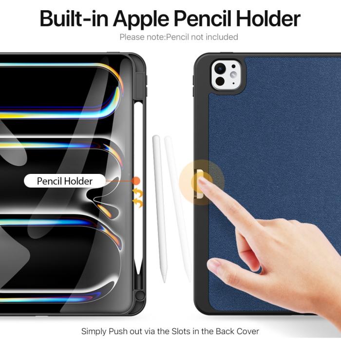 Bild 4, DUX DUCIS iPad Pro 11 2024 DOMO Series Tri-Fold Fodral Blå