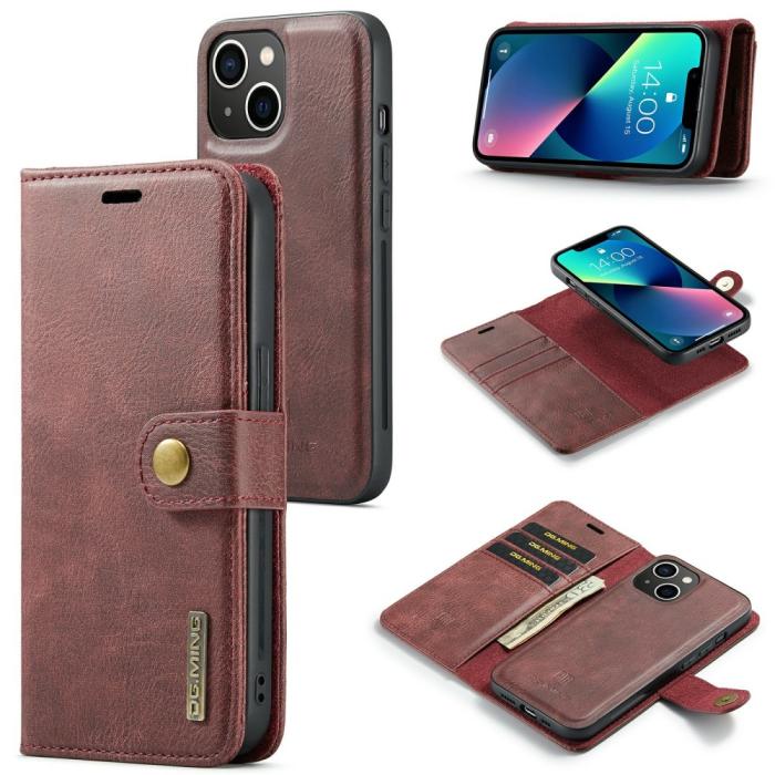 Bild 1, DG.MING iPhone 15 Plus 2in1 Magnet Fodral / Skal Röd