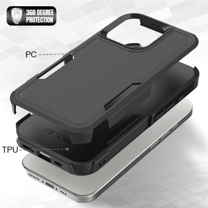 Bild 2, iPhone 16 Pro Skal Extreme Shockproof Svart