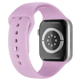 Apple Watch 38/40/41 mm Silikon Armband (M/L) Ljus Lila