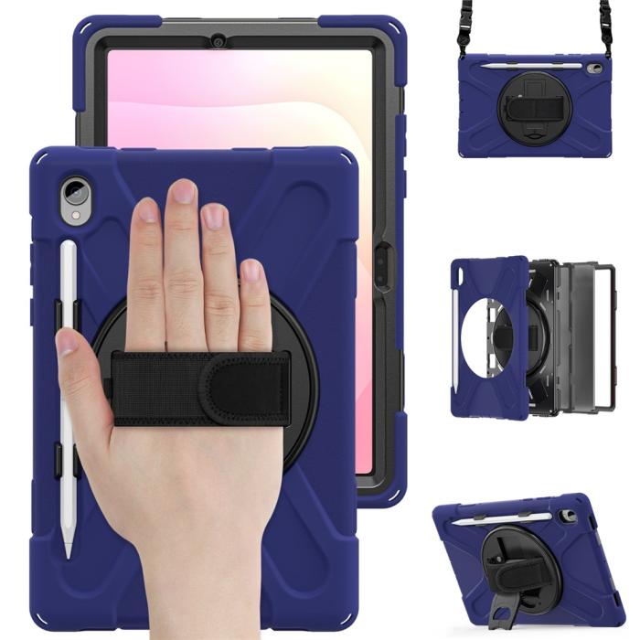 Bild 2, Samsung Galaxy Tab S11 Skal Shockproof Hybrid Kickstand Mörk Blå