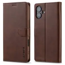 LC.IMEEKE iPhone 16 Fodral Läder Brun