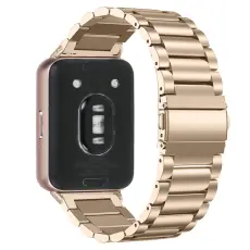 Samsung Galaxy Watch Fit 3 Armband Rostfritt St&aring;l Guld