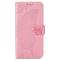 Samsung Galaxy S22 Plus Fodral Butterfly Tryckt Läder Ljus Rosa