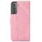 Samsung Galaxy S22 Plus Fodral Butterfly Tryckt Läder Ljus Rosa