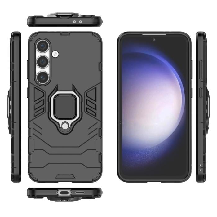 Bild 5, Samsung Galaxy S24 FE Skal Hybrid Armor Ring Svart