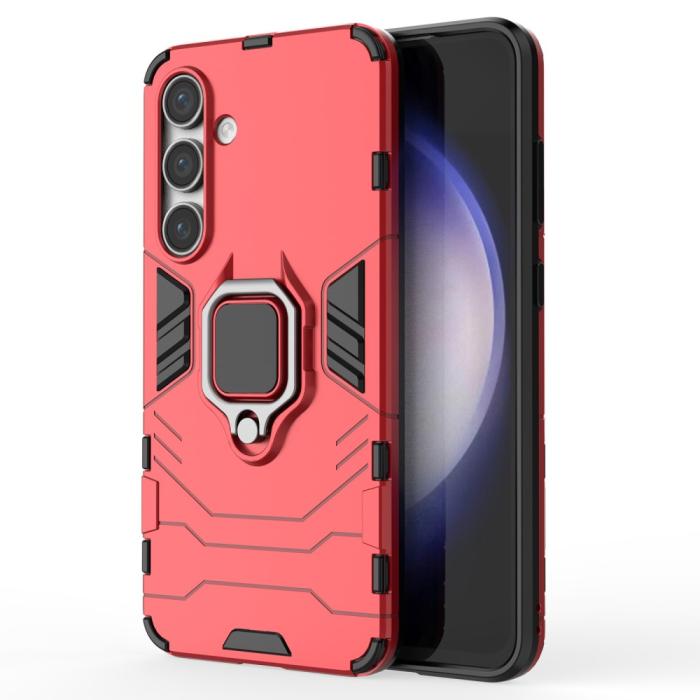 Bild 1, Samsung Galaxy S24 FE Skal Hybrid Armor Ring Röd