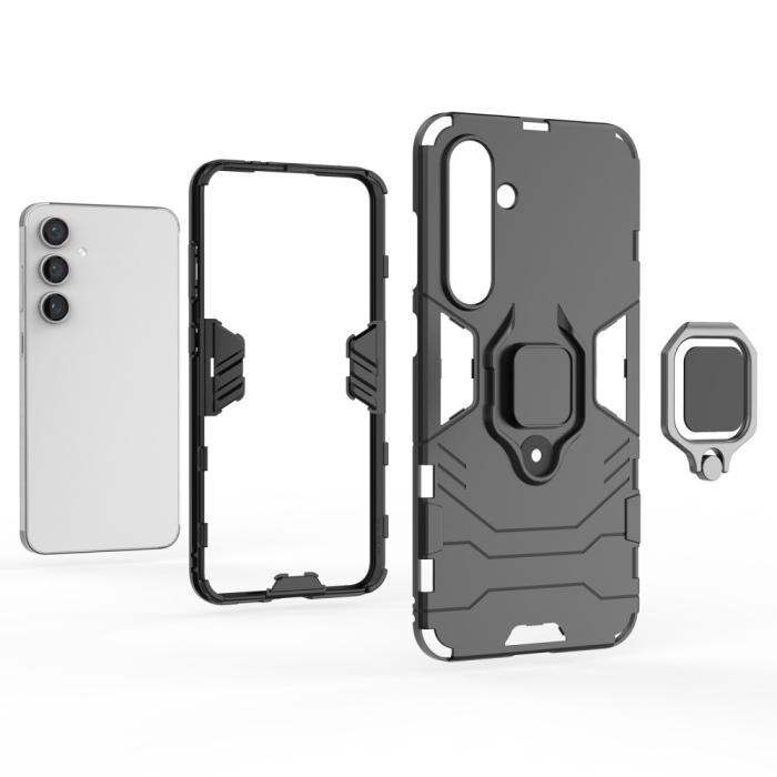 Bild 4, Samsung Galaxy S24 FE Skal Hybrid Armor Ring Röd