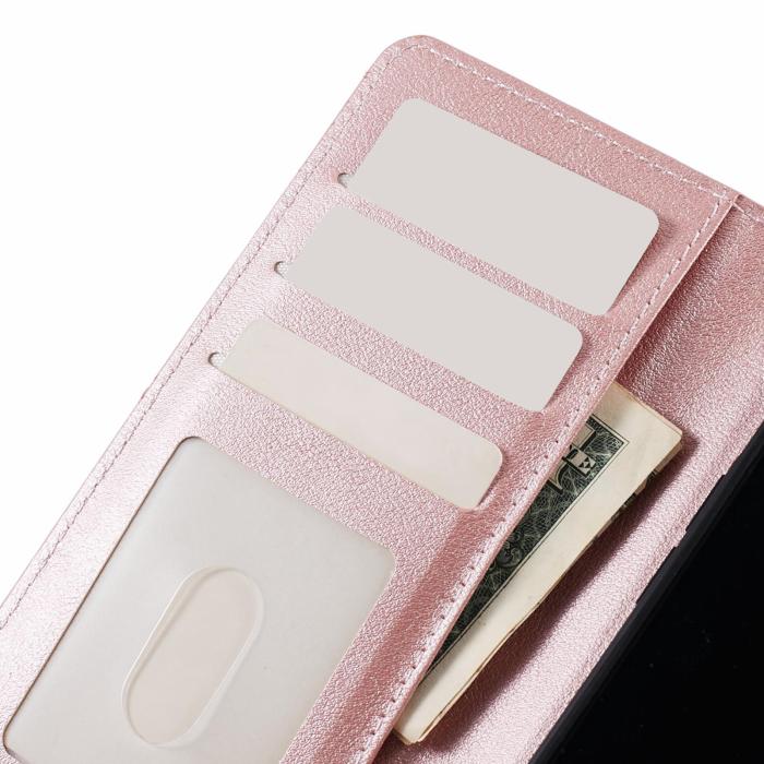 Bild 5, iPhone 13 - 2in1 Läder Magnet Fodral / Skal - Roséguld