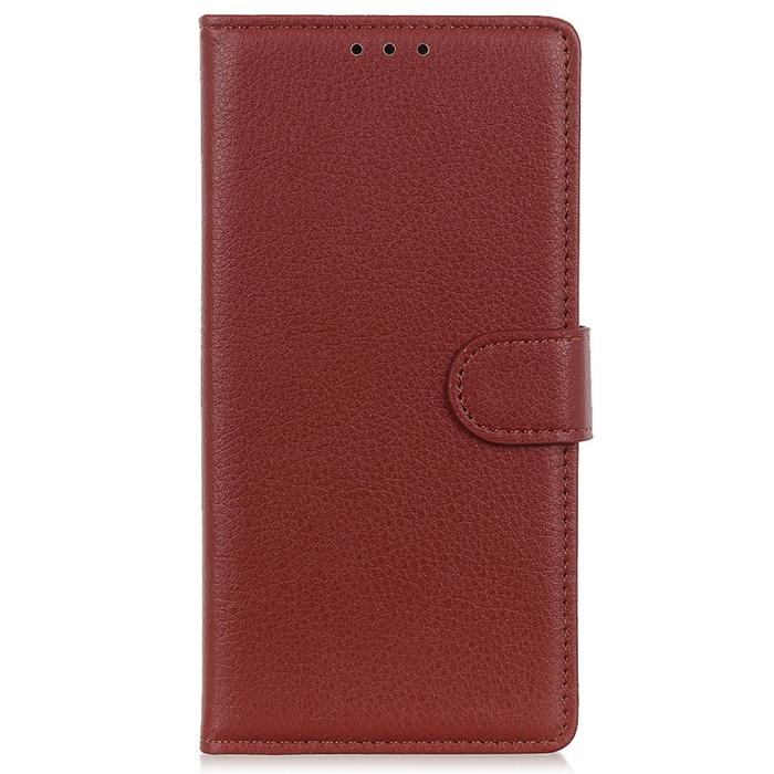 Bild 6, Samsung Galaxy S23 Ultra Fodral Litchi Läder Brun