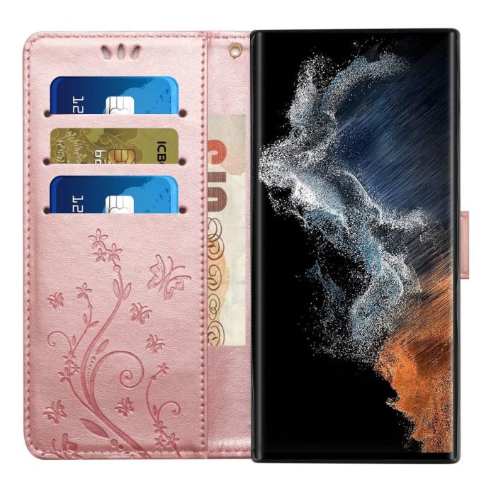 Bild 2, Samsung Galaxy S23 Ultra Fodral Med Tryck Roséguld