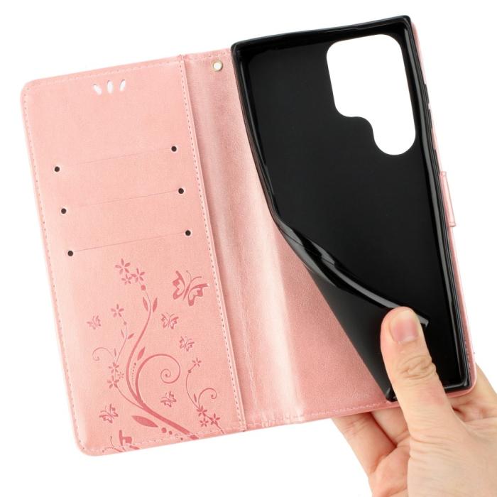 Bild 3, Samsung Galaxy S23 Ultra Fodral Med Tryck Roséguld