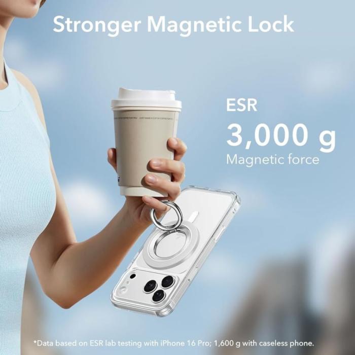 Bild 4, ESR Magnetisk MagSafe Ringhållare 360 HaloLock Vit