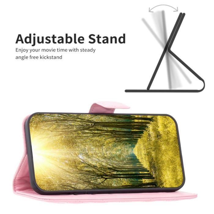 Bild 2, Motorola Moto G55 5G Fodral Diamond Läder Rosa