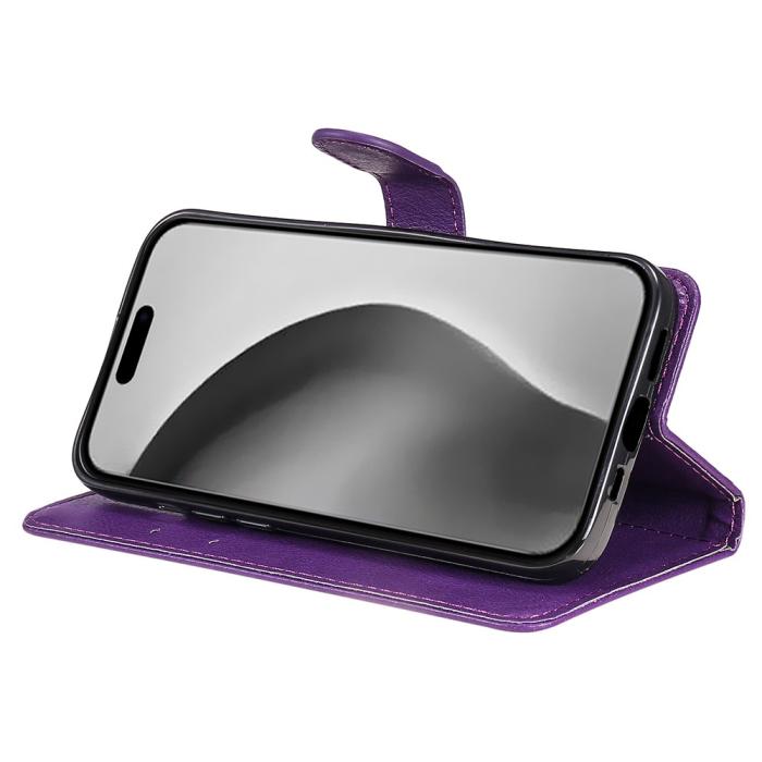 Bild 4, iPhone 16 Pro Max Fodral Läder Lila