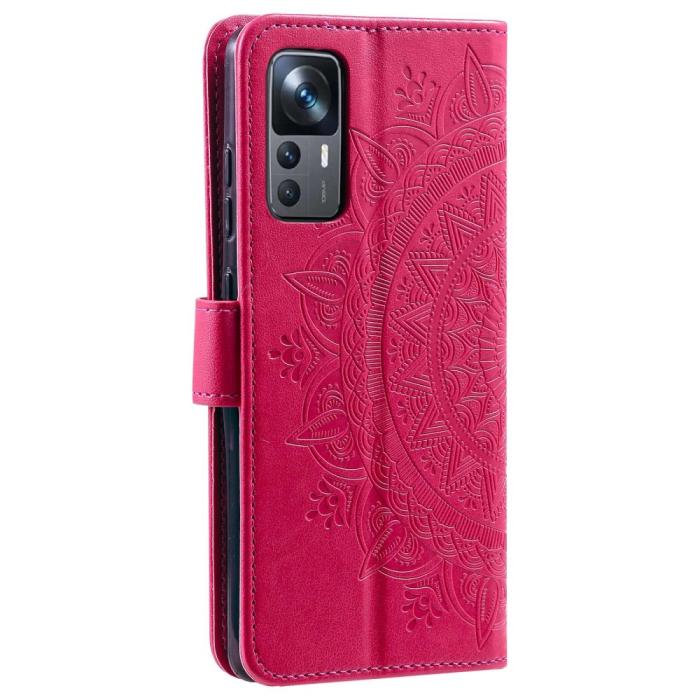 Bild 6, Xiaomi 12T / 12T Pro Fodral Mandala Läder Rosa