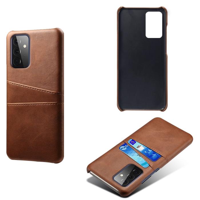 Bild 2, Samsung Galaxy A72 - KSQ Skal Med Kortfack - Brun