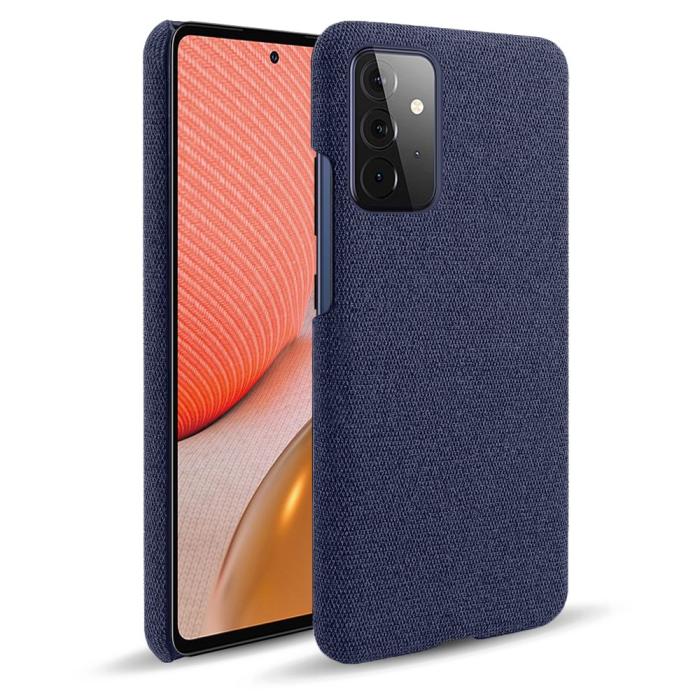 Bild 1, Samsung Galaxy A72 - KSQ Tygbelagt Skal - Blå