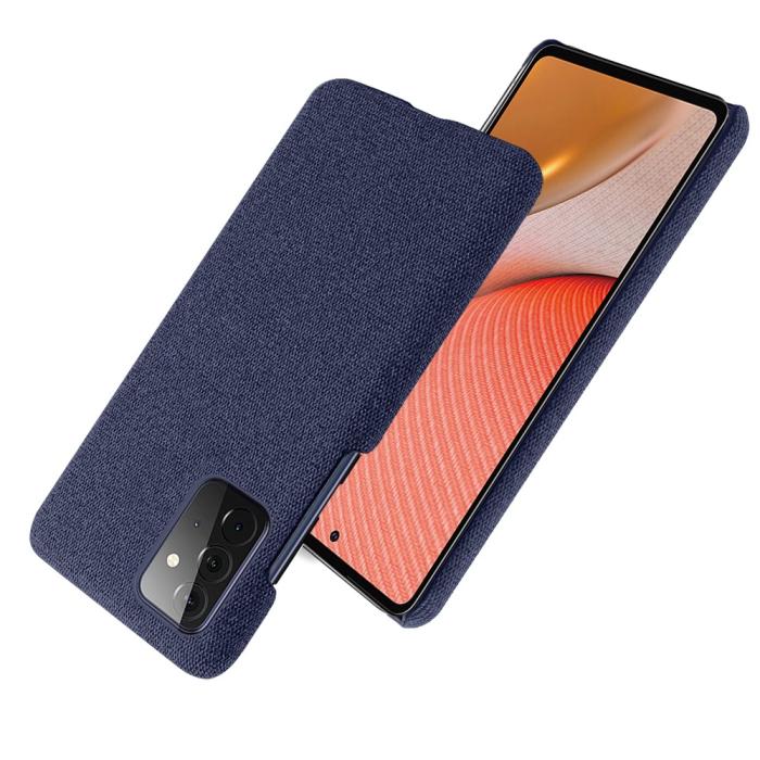 Bild 2, Samsung Galaxy A72 - KSQ Tygbelagt Skal - Blå