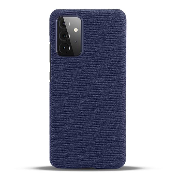Bild 3, Samsung Galaxy A72 - KSQ Tygbelagt Skal - Blå