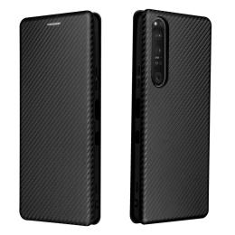 Sony Xperia 1 III - Kolfiber Textur Fodral - Svart